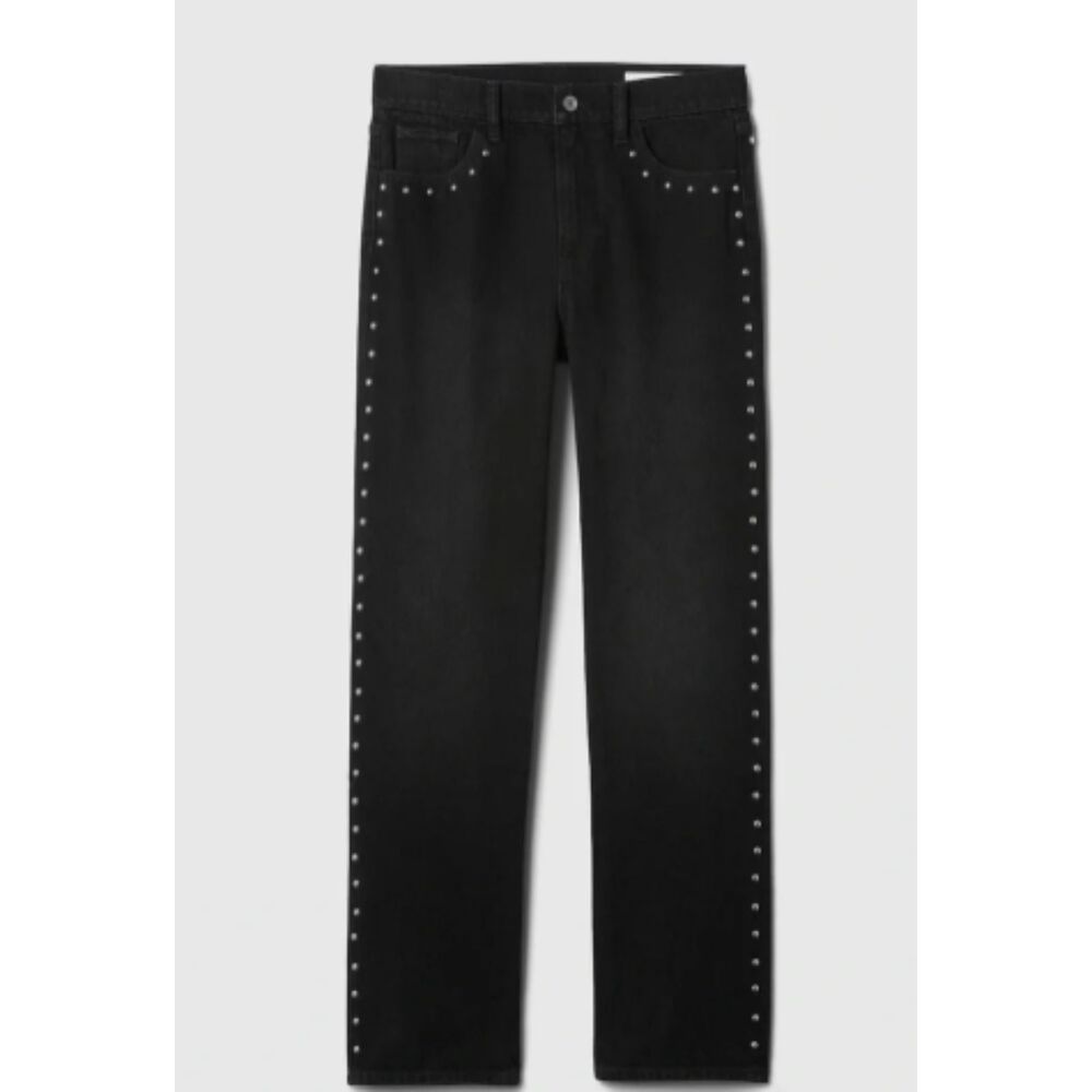 Gap High Rise ’90s Slim Straight Studded Jeans 32/14R